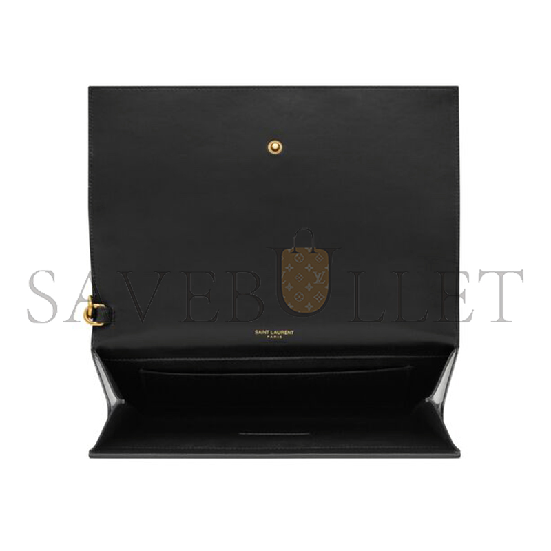 YSL CASSANDRE FLAP POUCH IN SHINY LEATHER 753883AAB9T9299 (21*16*3cm)